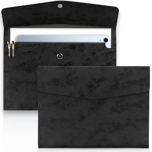 Miniatura 8 de Toplive Carpeta de Archivos para Documentos, Impermeable Delgada de Cuero PU A4 Carpeta Tipo Sobre Organizador de Archivos y Documentos Estuche