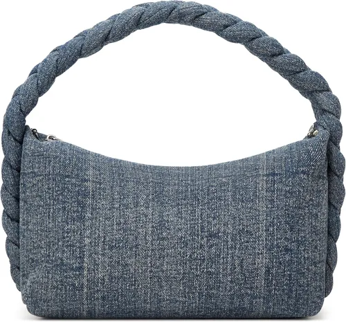 Bolso de mano de mezclilla para mujer, bolso de mano tejido a mano, bolso cruzado casual, bolso de hombro, bolso de mensajero de cadena de moda,