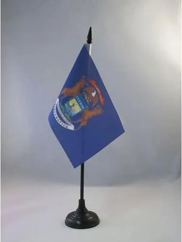 Miniatura 35 de Bandera de mesa de Colorado de 4 x 6 pulgadas, bandera de escritorio del estado de Colorado de EE. UU., 5.9 x 3.9 in, palo y base de plástico negro