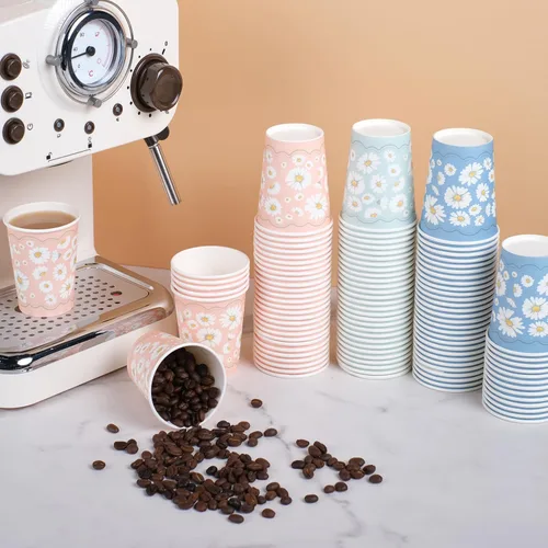 Miniatura 3 de Lamosi Paquete de 400 tazas de papel de 8 onzas, tazas de café desechables para oficina, fiesta, hogar, viaje, tazas de café de papel de 8 onzas