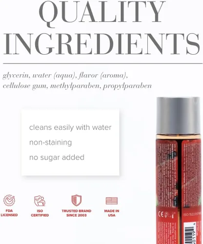 Miniatura 4 de JO H₂O - Lubricante con sabor a sandía, lubricante personal comestible a base de agua, sin azúcar, sandía suculenta - 4 onzas líquidas