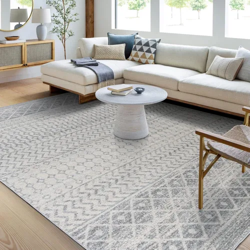 Miniatura 41 de Livabliss Alfombras de Área - Alfombra Chester Boho Marroquí Negra de 2x16 para Sala de Estar y Dormitorio - Alfombra Geométrica Blanca y Gris