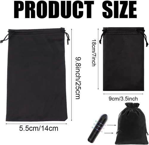 Miniatura 2 de 6 bolsas de almacenamiento de juguetes para adultos, bolsas de regalo con cordón de microfibra, bolsas de regalo ajustables, organizador de juguetes