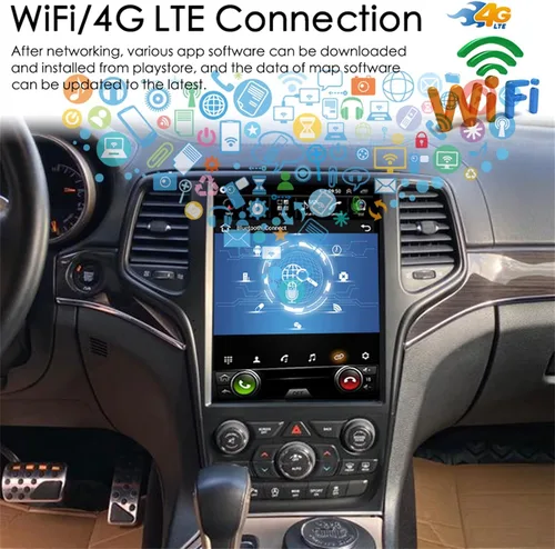Miniatura 6 de Android 11 - Radio estéreo para coche en tablero apto para Jeep Grand Cherokee 2014 a 2020 con 4+64G 12.1 pulgadas gran pantalla táctil navegación