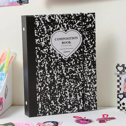 Miniatura 3 de Carpeta A5 Kpop - Álbum de tarjetas fotográficas con 20 fundas interiores de 3 pulgadas para álbum de fotos en hojas sueltas, recargable, 6 anillos