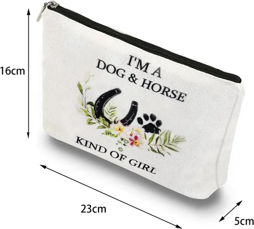 Miniatura 2 de I'm a Dog & Horse Kind of Girl - Bolsas de cosméticos, bolsas de maquillaje para mujeres, mamá de perro, regalos para amantes de los caballos
