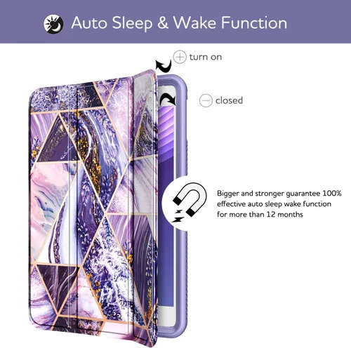 Miniatura 7 de SURITCH Funda para iPad mini 4/iPad mini 5, [Protector de pantalla integrado] [Soporte para lápiz] Funda protectora de cuerpo completo con función