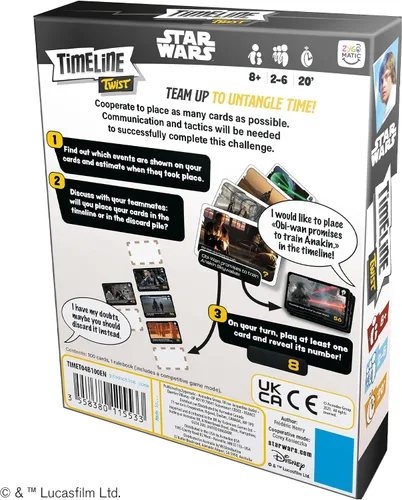 Miniatura 4 de Timeline Twist Star Wars Edition - ¡Organiza escenas icónicas de películas! Juego de trivia cooperativo, divertido juego familiar para niños