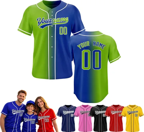 Miniatura 5 de Camiseta de béisbol personalizada, nombre del equipo, número de equipo, logotipo, camisetas impresas cosidas, uniformes deportivos, regalos