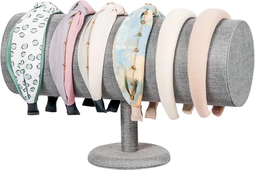 Miniatura 9 de Coward Organizador de diadema beige T-Bar, soporte de exhibición de banda para el cabello, estante de almacenamiento para niñas y mujeres