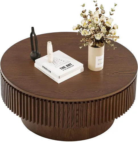 Miniatura 26 de LKTART Mesa de Centro con Tapa Elevable para Sala de Estar, Mesa de Centro Acanalada de Acento con Almacenamiento, Mesa de Té Central Rectangular
