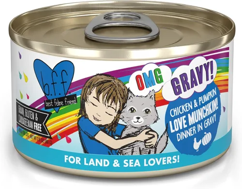 Miniatura 16 de Weruva B.F.F. OMG - Best Feline Friend Oh My Gravy!, Chicken Cloud 9 con pollo en salsa, lata de 2.8 onzas (paquete de 12)