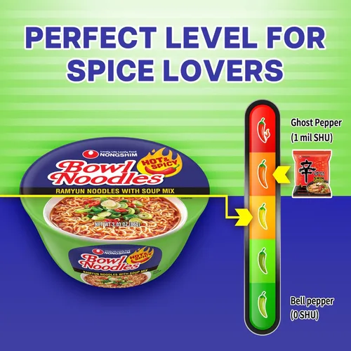 Miniatura 3 de Nongshim - Fideos ramen, tazón de ramen instantáneo gourmet, sopa de fideos premium microondable, picante y caliente, 3.03 onzas (paquete de 12)
