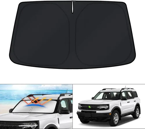 Miniatura 59 de KUST - Parasol plegable para parabrisas para Ford Ranger, accesorios 2019-2025 2026, parasol personalizado para ventana, protector solar plegable
