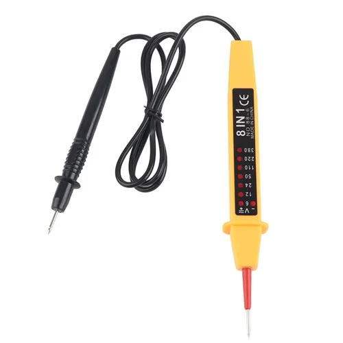 Detector de voltaje 8 en 1 probador de voltaje pluma AC DC 6 a 380V multifuncional coche instrumento eléctrico probador detector con indicador