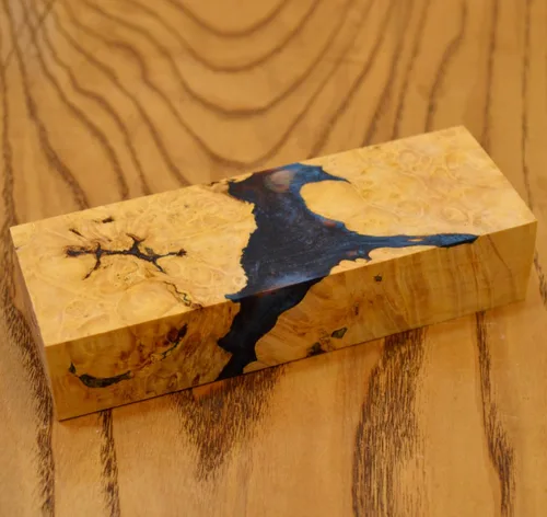 Miniatura 11 de Estabilizado BURL Madera Bloque de madera Torneado en blanco Mango Cuchillos Cuchillo Cactus Jugo Estabilizador (#285)