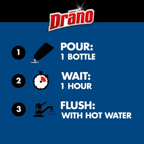 Miniatura 5 de Drano Removedor de obstrucciones de espuma de doble fuerza, línea comercial, 17 onzas