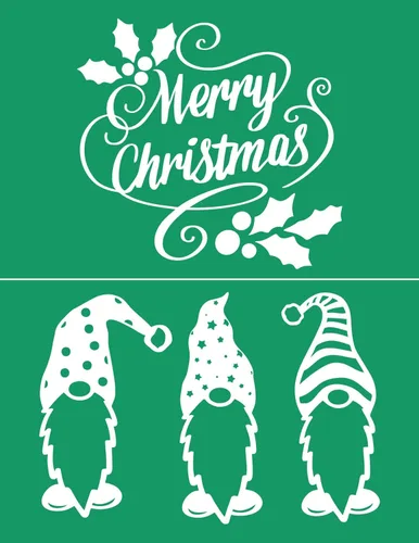 Miniatura 16 de DGAG - Plantillas de pantalla de seda autoadhesivas de Navidad, plantillas de serigrafía Hope Love Peace para manualidades, plantillas de pasta