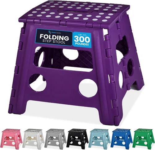 Miniatura 27 de Handy Laundry Taburete plegable de paso - Taburete plegable lo suficientemente resistente para apoyar a adultos y lo suficientemente seguro