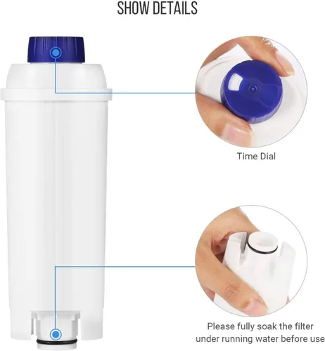 Miniatura 4 de Filtro de agua para Delonghi DLSC002, Delongie Cartucho de filtro de agua activo de carbono suavizante, compatible con Delongie ECAM, Esam, ETAM