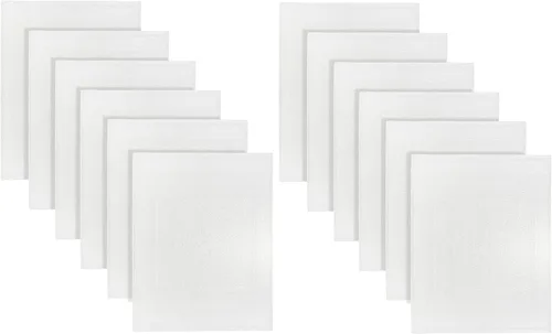 Miniatura 10 de Paquete de 6 toallas de baño blancas de 20 x 30 pulgadas, tapetes de baño económicos de hotel para piso de baño, calidad de hotel y tapetes de baño