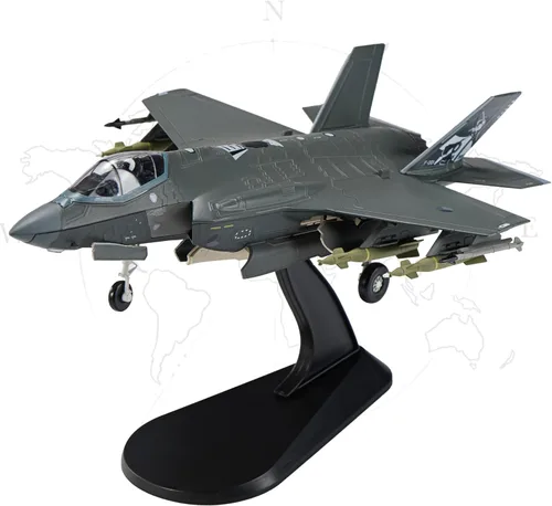 Miniatura 9 de F-35A Lightning Ⅱ Fighter Jet Model-1/72 Lockheed Martin AF-01 Steath Metal Modelos de aviones para coleccionista, entusiasta de la aviación