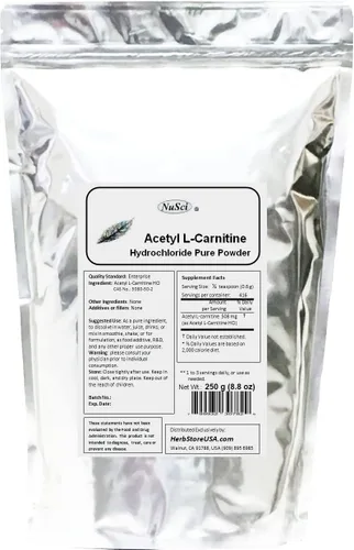 ALC Acetil L-Carnitina HCl Polvo Pure Form (250 g (8.8 oz))