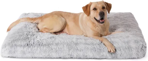 Miniatura 24 de Bedfolks Cama Impermeable para Jaula de Perro, Cama de Felpa para Perros con Funda Lavable Extraíble, Almohadón de Jaula de Perro de Piel Sintética