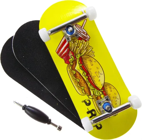 Miniatura 8 de P-REP V2 Performance Patineta Completa de Madera para Dedos 34mm - Banana