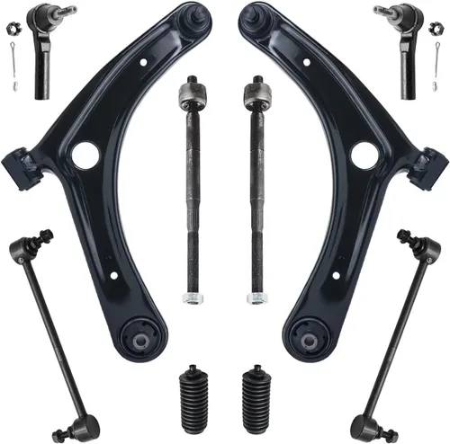 Miniatura 94 de Detroit Axle - Kit de suspensión frontal de 10 piezas para Jeep 2002-2004 Liberty, 2 brazos de control superiores con rótula 2 rótulas inferiores, 4