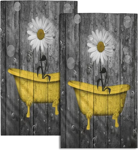 Miniatura 19 de Giwawa Juego de 2 toallas de mano vintage con diseño de oso y ciervo, diseño de alce y árbol, toalla de cara súper suave para baño, cocina, hombre