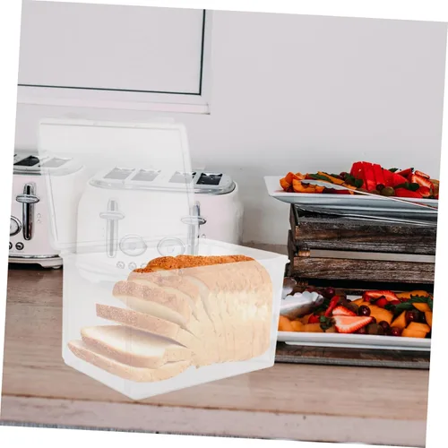Miniatura 5 de Recipiente hermético para almacenamiento de pan, soporte para pan de cocina, organizador para caja de frescura para refrigerador y encimera