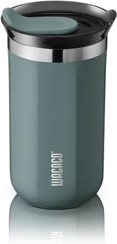 Miniatura 9 de Taza de viaje Octaroma Classico de WACACO, vaso de viaje de acero inoxidable de doble pared con tapa para beber, 6 fl oz (180ml), ámbar amarillo
