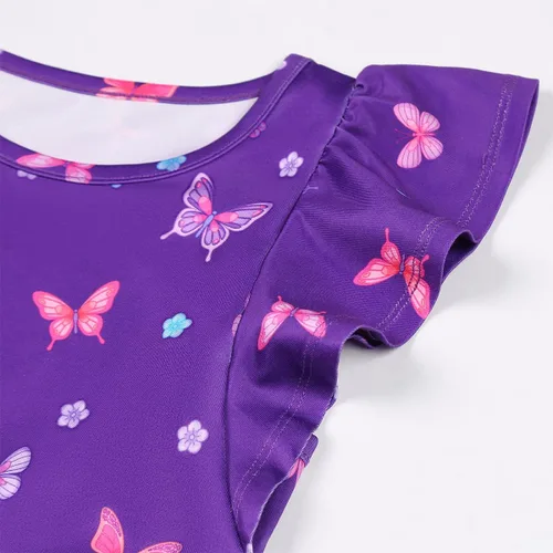 Miniatura 4 de Vestido sin mangas o de manga larga para niñas, vestidos informales con diseño de unicornio o sirena para niñas pequeñas o grandes