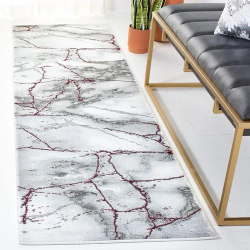 Miniatura 41 de SAFAVIEH Craft Collection Alfombra de Acento - 2' x 3', Gris y Azul, Diseño Contemporáneo, Resistente a las Manchas, Ideal para Áreas de Alto
