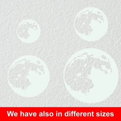 Miniatura 6 de Calcomanía de pared que brilla en la oscuridad con estrellas y luna – Calcomanía de techo brillante para habitación de niños, decoración de luz