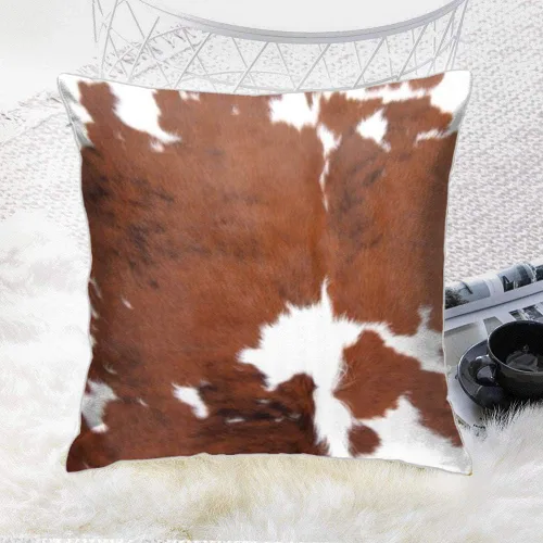 Miniatura 7 de Fundas de almohada de terciopelo, funda de almohada vintage suave para sofá, piel de vaca, piel de vaca, piel de vaca, funda de cojín cuadrada