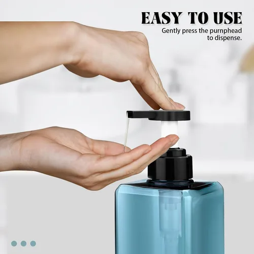 Miniatura 5 de Juego de 3 dispensadores de champú y acondicionador, botellas recargables de bomba de champú de 25 onzas, dispensador de gel corporal vacío