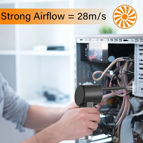 Miniatura 6 de DOROBEEN Plumero de Aire Comprimido, Inalámbrico Portátil Recargable de Aire Comprimido, 33000 RPM Plumero de Aire Eléctrico para Limpieza