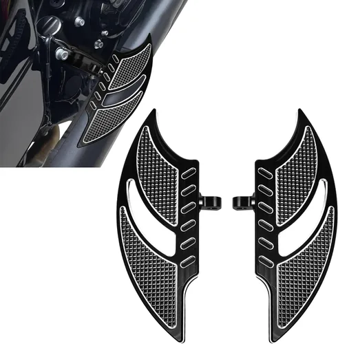Pisos Amplios para Motocicleta para Conductor y Pasajero | Estriberas Frontales y Traseras para Harley Touring, Electra Glide, Road Glide, Road