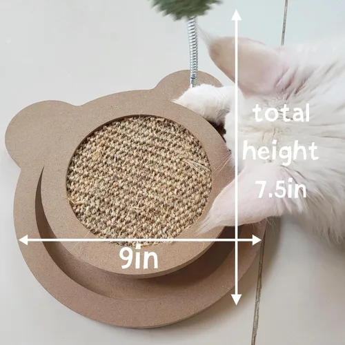 Miniatura 6 de Lindo rascador de gato, juguetes rascadores interactivos para gatos de interior y gatito natural de sisal para gatos, pelotas de pista, juguete