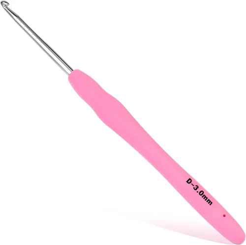 Miniatura 9 de SHWAKK Small Crochet Hook, 0.5 mm Lace Ergonomic Crochet Hook, Tiny Crochet Needles for Arthritic Hands, Knitting Needles with Soft Handle Beginners