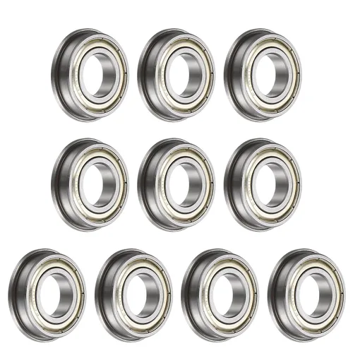 Miniatura 38 de uxcell Rodamiento de bolitas con bridas F683ZZ, 20pcs 0.118x0.276x0.118 in Acero cromado doble blindado ABEC1 cojinetes de brida
