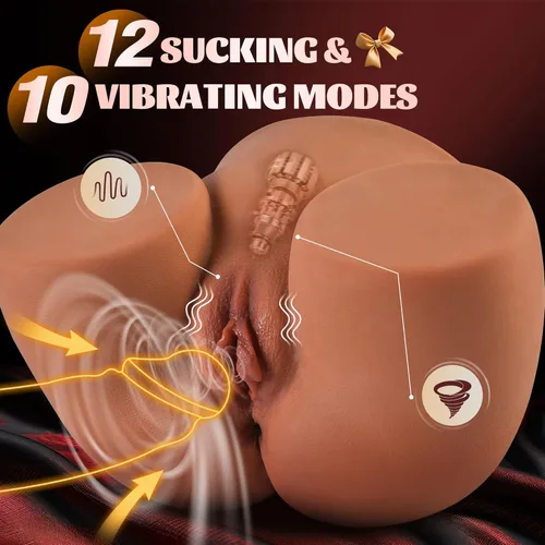 Miniatura 2 de Muñeca sexual 12 chupando y vibrando juguetes sexuales masculinos para hombres, 9.5 libras masturbador masculino automático coños de bolsillo, culo