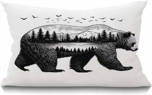 Miniatura 8 de Smooffly Funda de almohada decorativa para perro, bulldog francés con lentes de sol, funda de almohada lumbar moderna de granja, decoración