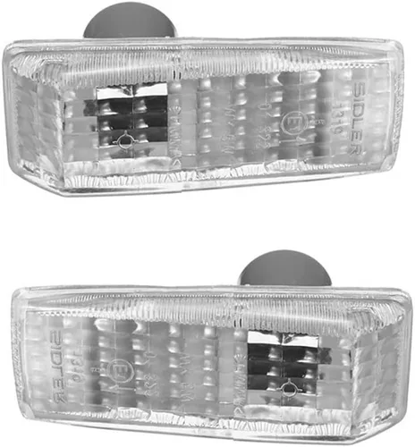 Riloer Cubiertas de luz de señal de giro ABS, carcasa de lámpara de repetidor de luz de señal de marcador lateral sin bombilla, compatible con