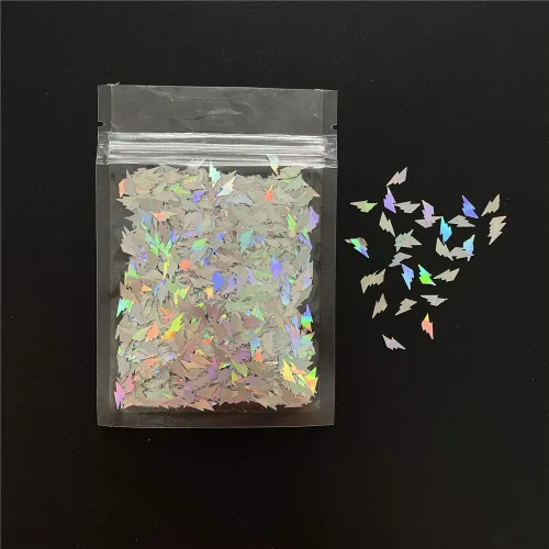 Miniatura 5 de Paquete de 0.35 onzas por paquete, astilla de 0.47 pulgadas con purpurina de huesos grandes, para festivales, rave, maquillaje, rostro, cuerpo