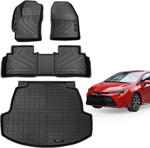 Alfombrillas de coche y forro de maletero de carga para Toyota Corolla Sedan 2020-2025 2026 TPE para todo tipo de clima para accesorios Toyota