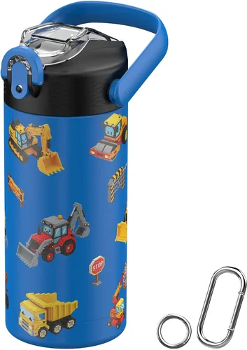 Miniatura 20 de MYFOREST - Botella de agua aislada para niños de 14 onzas / 13.5 fl oz, forro sin olor, 3D Touch No Plastic Taste, Surgical Steel - No Chemical
