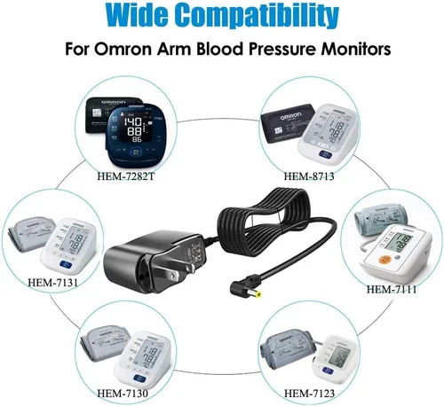Miniatura 2 de Adaptador de CA de 6 V para monitor de presión arterial Omron 5 7 10 Series BP652N BP742N BP785N BP786 Fuente de alimentación de repuesto